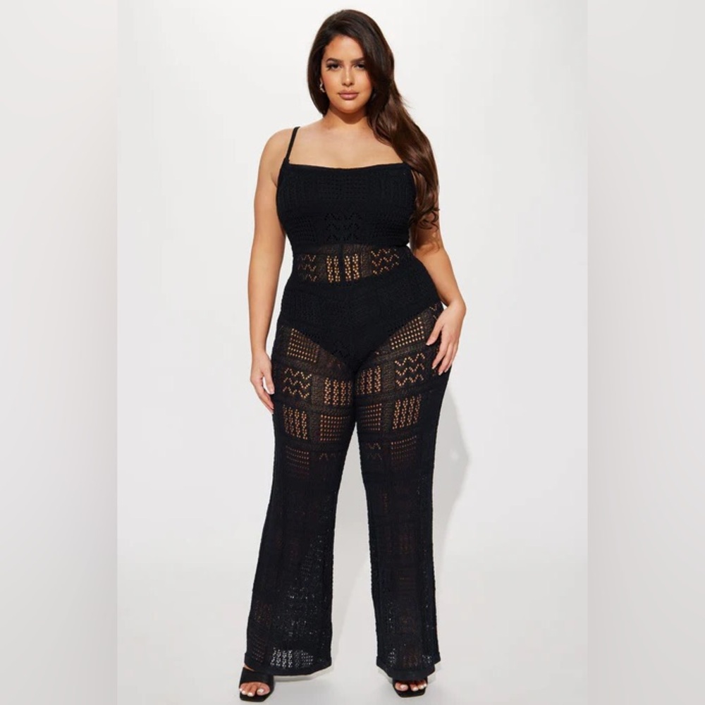 Black Crochet Jumpsuit